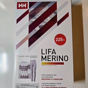 Helly Hansen Jr Size 10 Lifa Merino Baselayer Set, BNIB